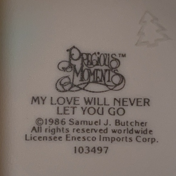Precious Moments Porcelain Figurine “My Love Will Never Let You Go” Vintage - Picture 12 of 12